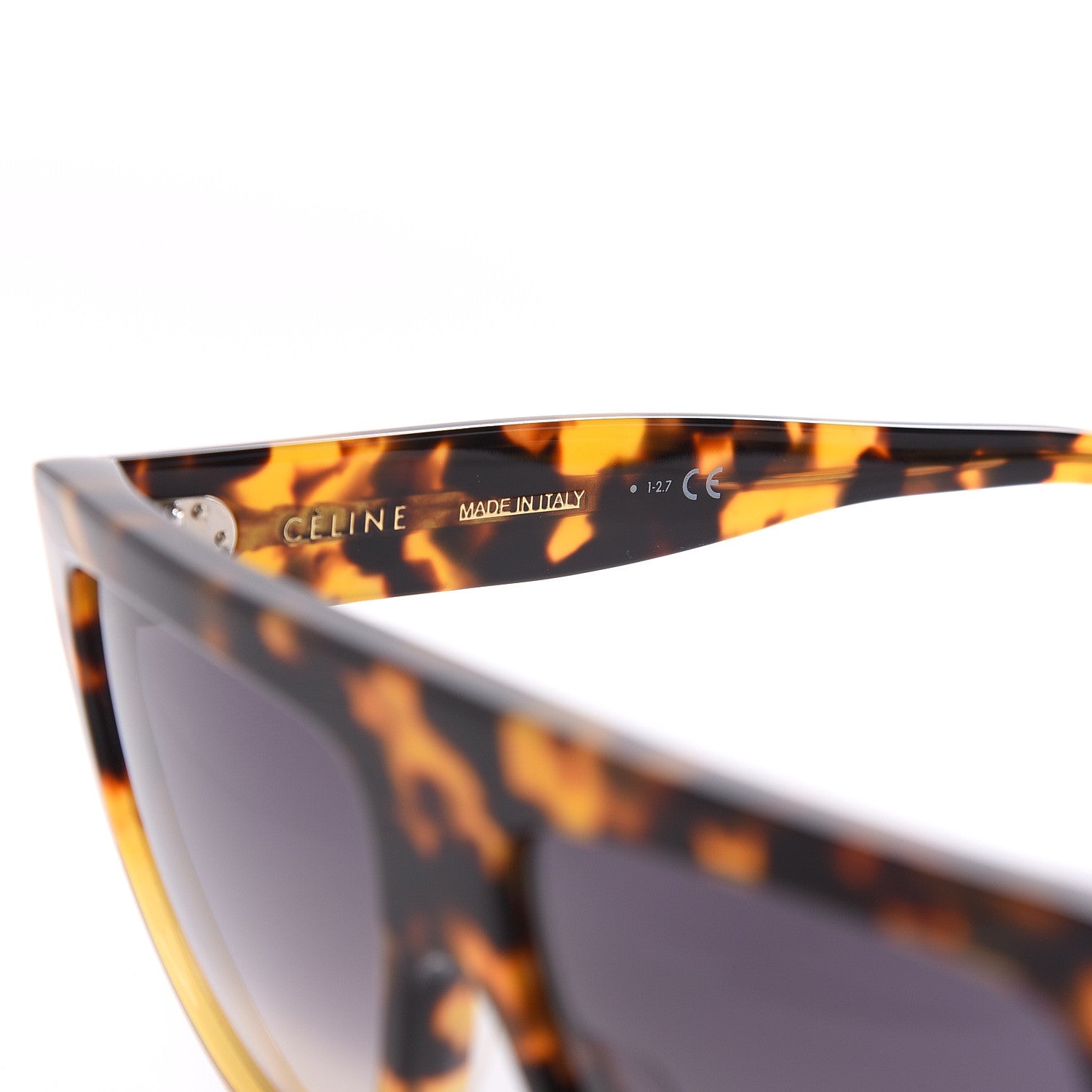 Celine Acetate Aviator Sunglasses CL 40001 Havana 6 of 8