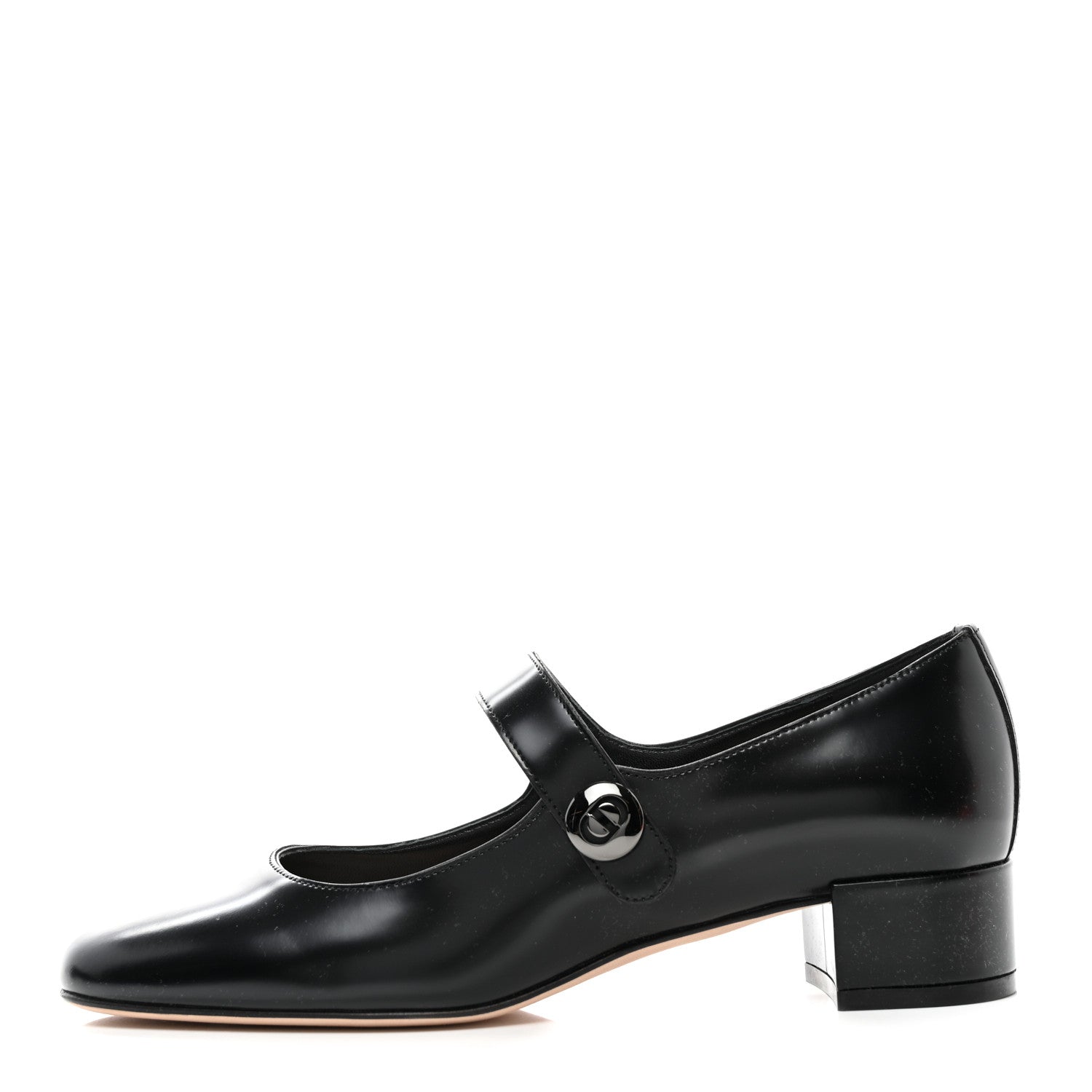 Christian Dior Brushed Calfskin Uniform 30mm Pumps 36.5 Black 1 of 9