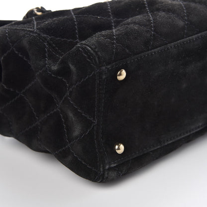Chanel Suede Stitched Single Flap Black 12 of 15