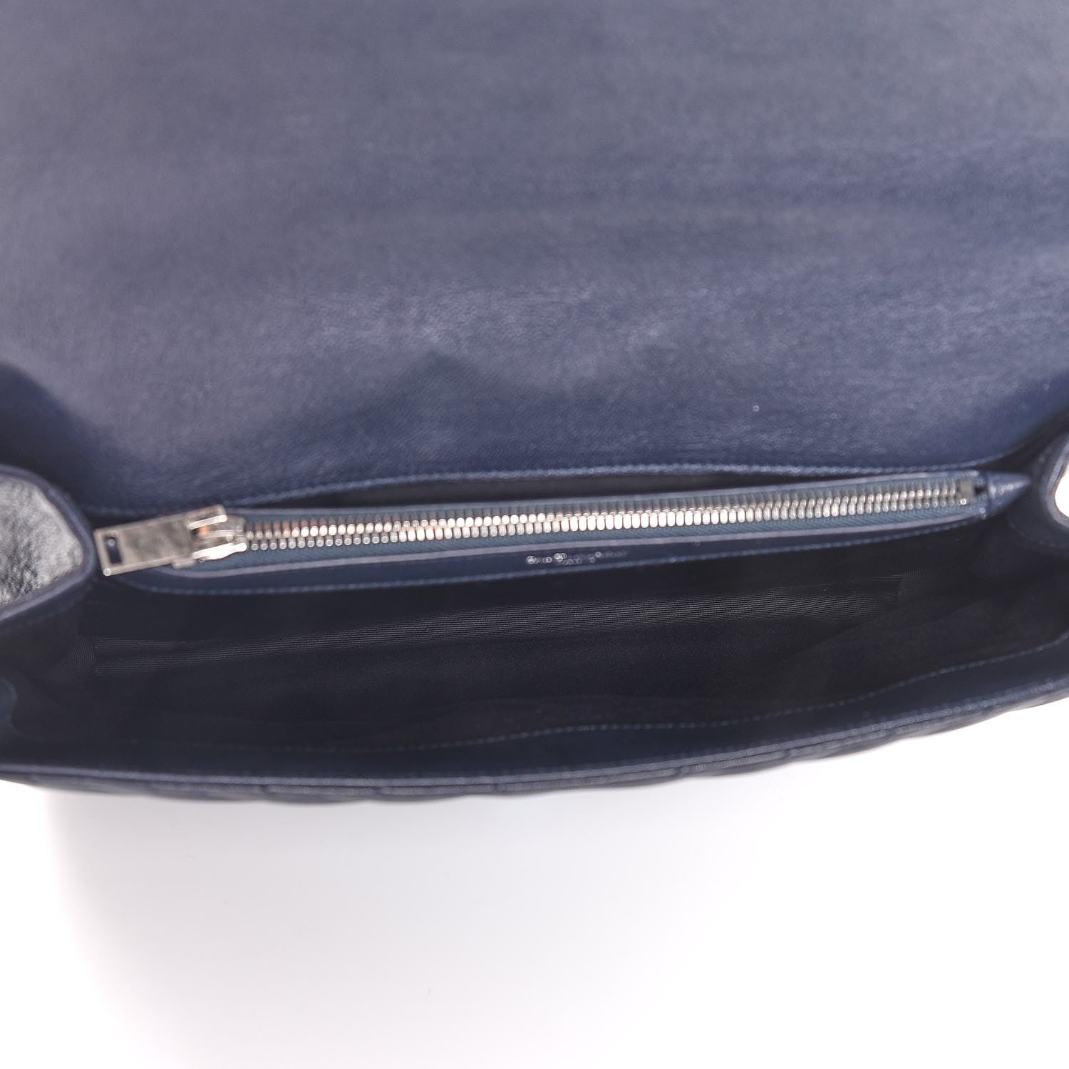 Saint Laurent Sheepskin Matelasse Chevron Monogram Large College Satchel Navy Blue 6 of 10