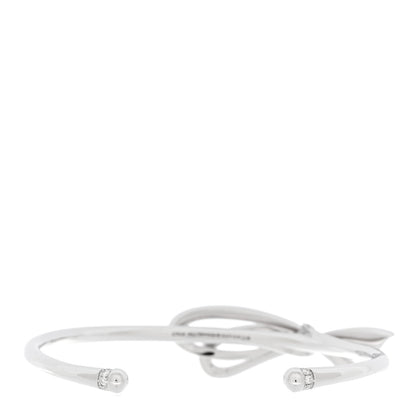 Tiffany 18K White Gold Diamond Medium Bow Cuff Bracelet 2 of 3
