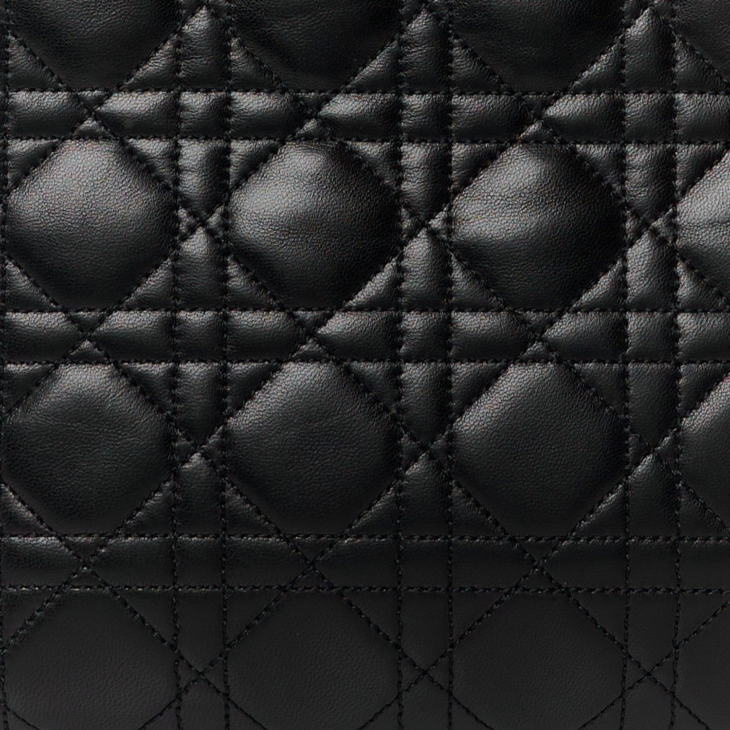 Christian Dior Lambskin Cannage Medium Lady Dior Black 9 of 14