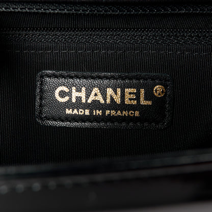 Chanel Iridescent Glazed Calfskin Quilted New Medium Boy Flap Black 6 of 11