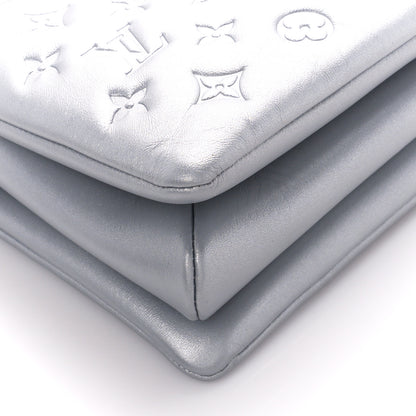 Louis Vuitton Metallic Lambskin Embossed Monogram Coussin PM Silver 9 of 10