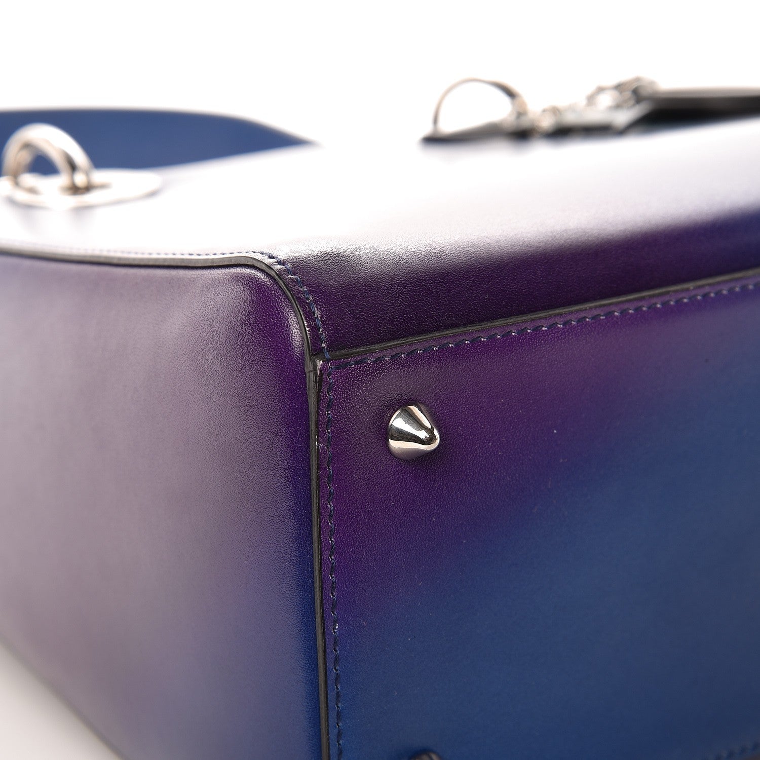 Christian Dior Box Calfskin Gradient Medium Lady Dior Purple Blue Green 9 of 13