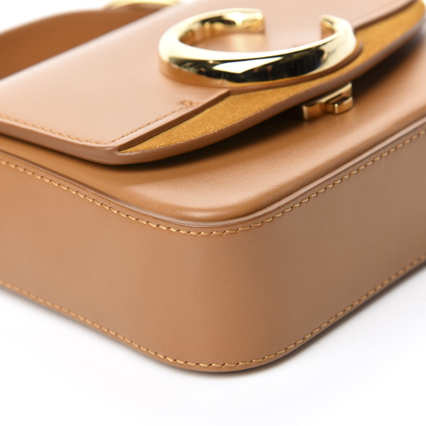 Calfskin Mini C Double Carry Autumnal Brown