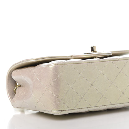 Chanel Iridescent Lambskin Quilted Mini Rectangular Flap Ivory 8 of 11