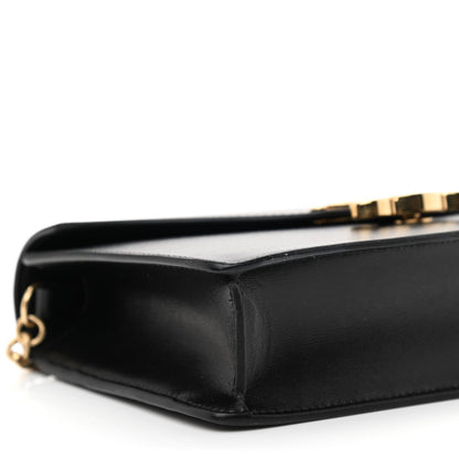 Celine Shiny Calfskin Triomphe Margo Wallet on Chain Black 8 of 9