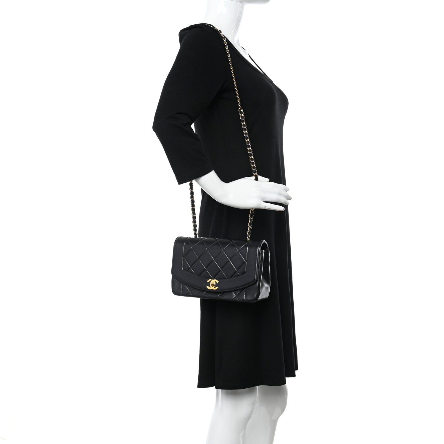 Chanel Lambskin Quilted Small Single Flap Black 2 of 12