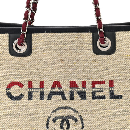 Chanel Striped Canvas Small Deauville Tote 14 of 20