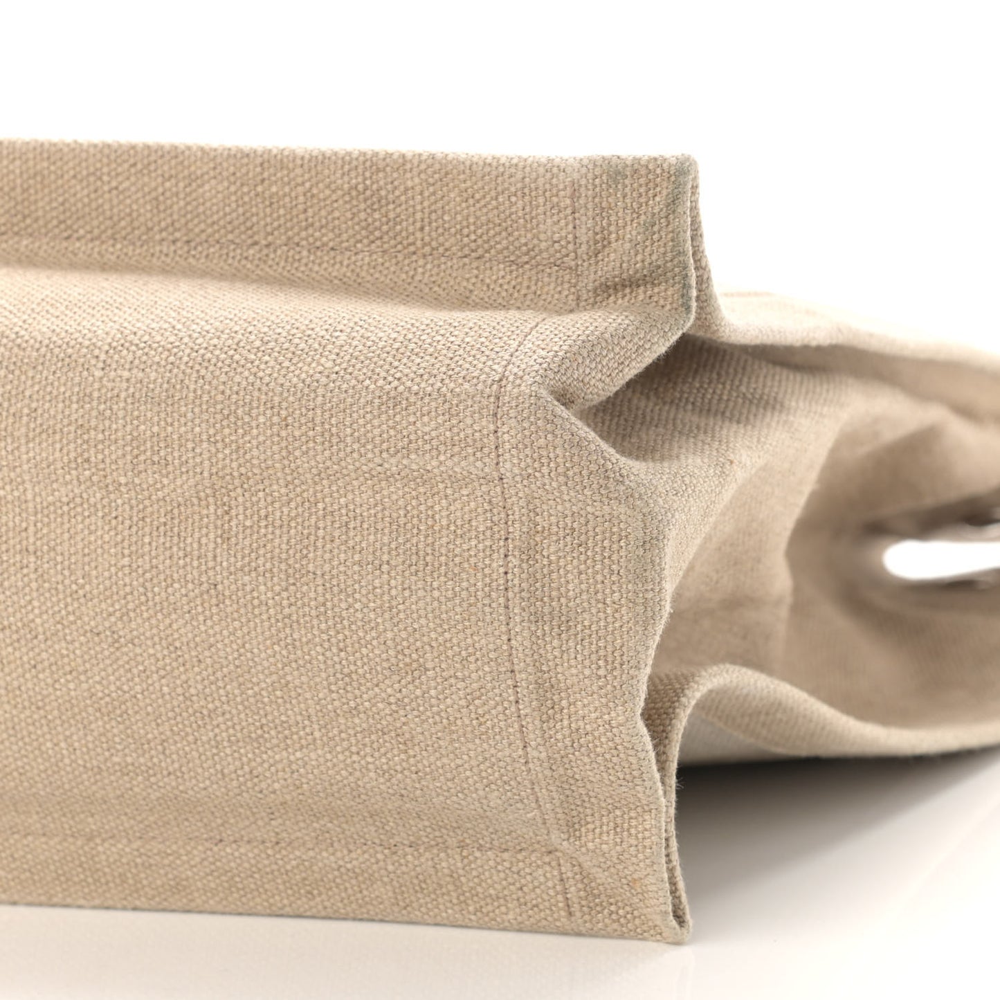 Linen Calfskin Rive Gauche Tote Optic White