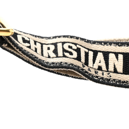 Christian Dior Canvas Embroidered Shoulder Strap Black 6 of 6