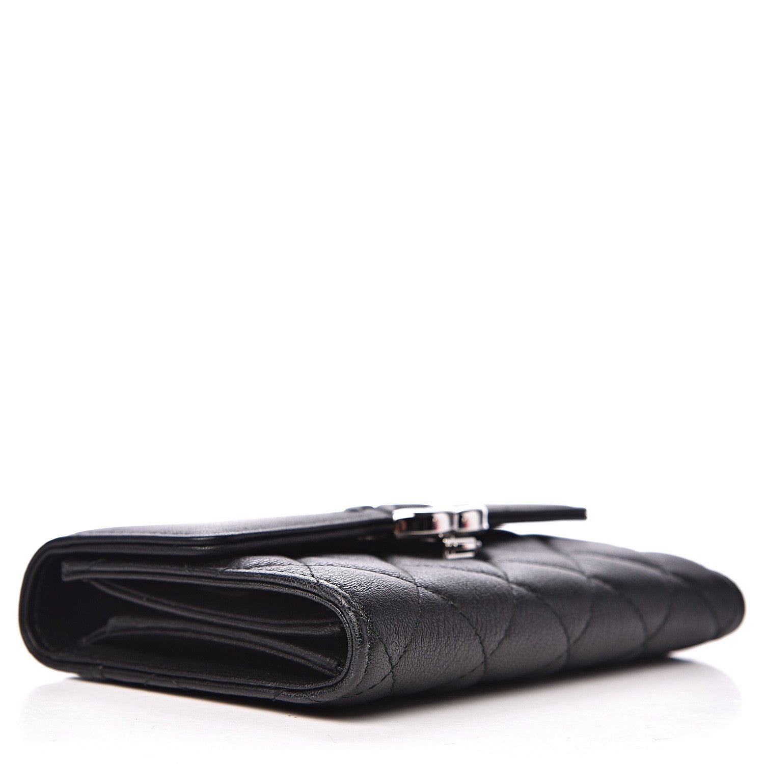 Chanel Lambskin Quilted CC Box Flap Wallet Black 4 of 13