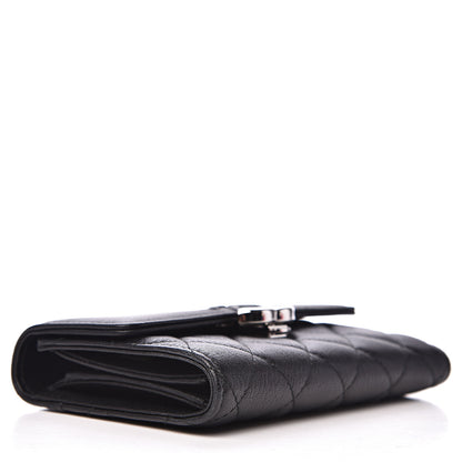 Chanel Lambskin Quilted CC Box Flap Wallet Black 4 of 13