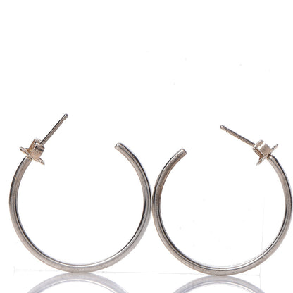 Tiffany Sterling Silver Medium 1837 Hoop Earrings 3 of 7