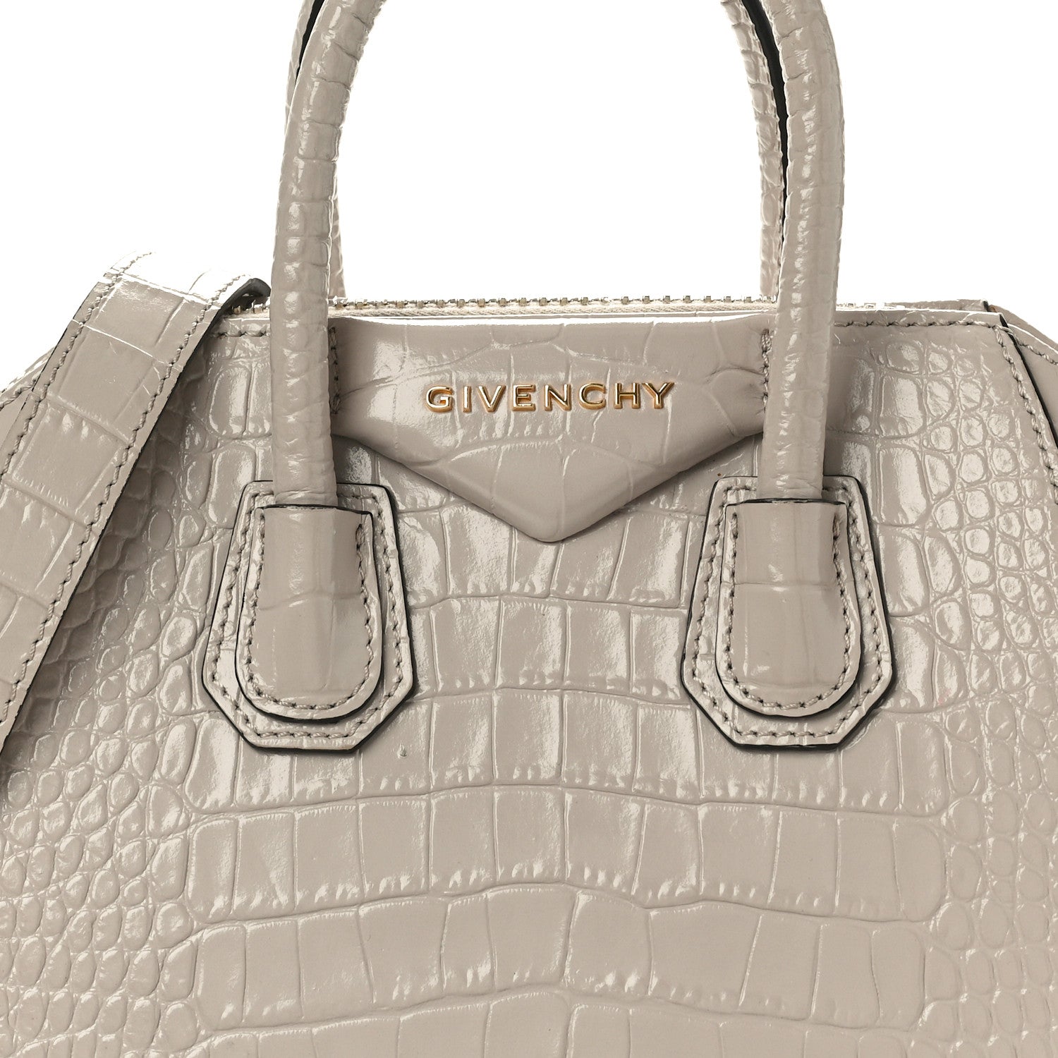 Givenchy Calfskin Crocodile Embossed Mini Antigona Dune 8 of 10