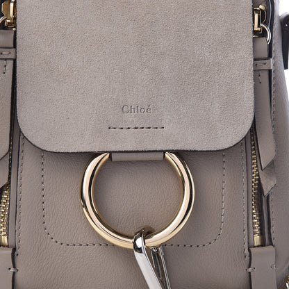 Chloe Suede Calfskin Mini Faye Backpack Motty Grey 8 of 10