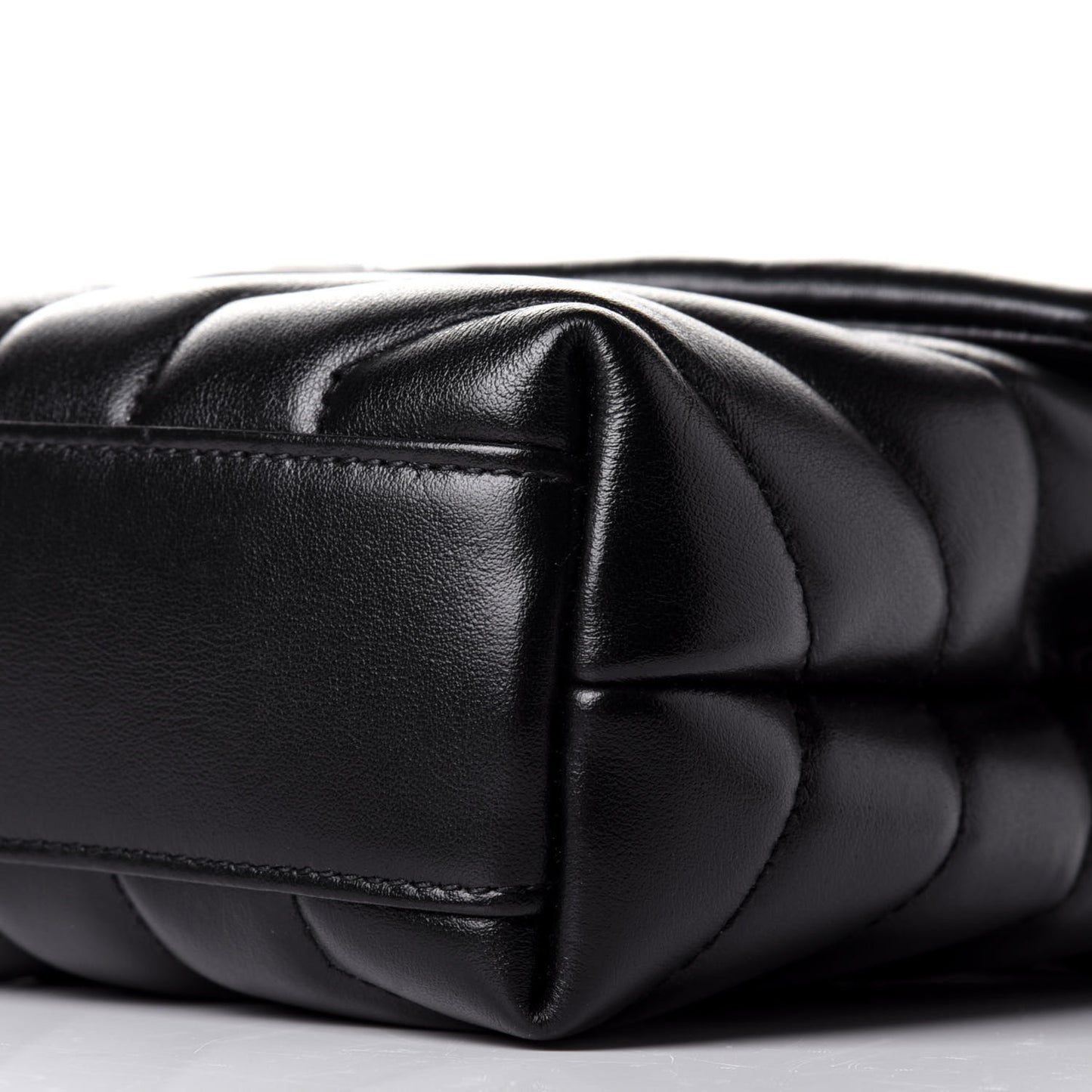Calfskin Y Quilted Monogram Toy Loulou Crossbody Bag Black
