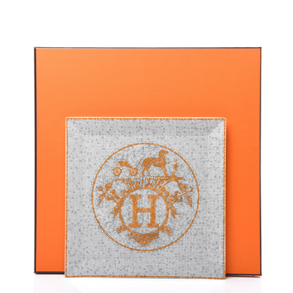 Hermes Porcelain Mosaique au 24 Square Plate 6 of 6
