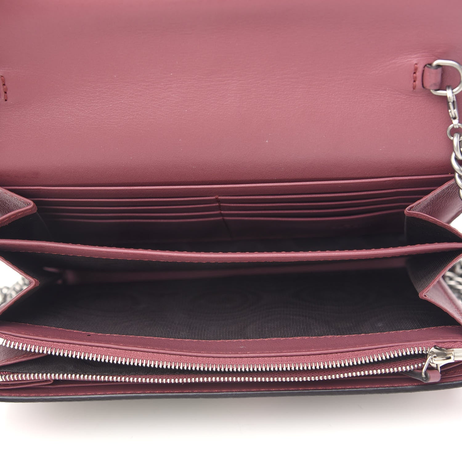 Gucci GG Supreme Monogram Blooms Mini Dionysus Chain Wallet Beige Multicolor Dry Rose 5 of 9