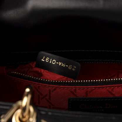 Christian Dior Lambskin Cannage Small Lucky Badges My Lady Dior Black 7 of 13