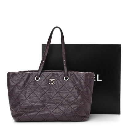 Chanel Glazed Calfskin Large On The Road Tote Purple 13 of 13