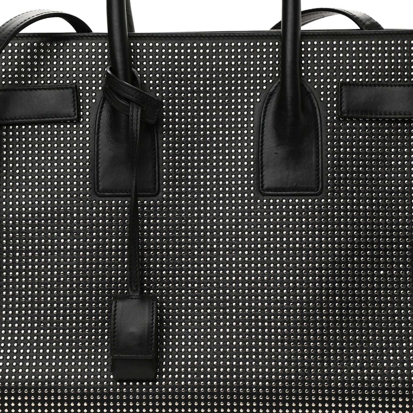 Calfskin Studded Small Sac De Jour Black