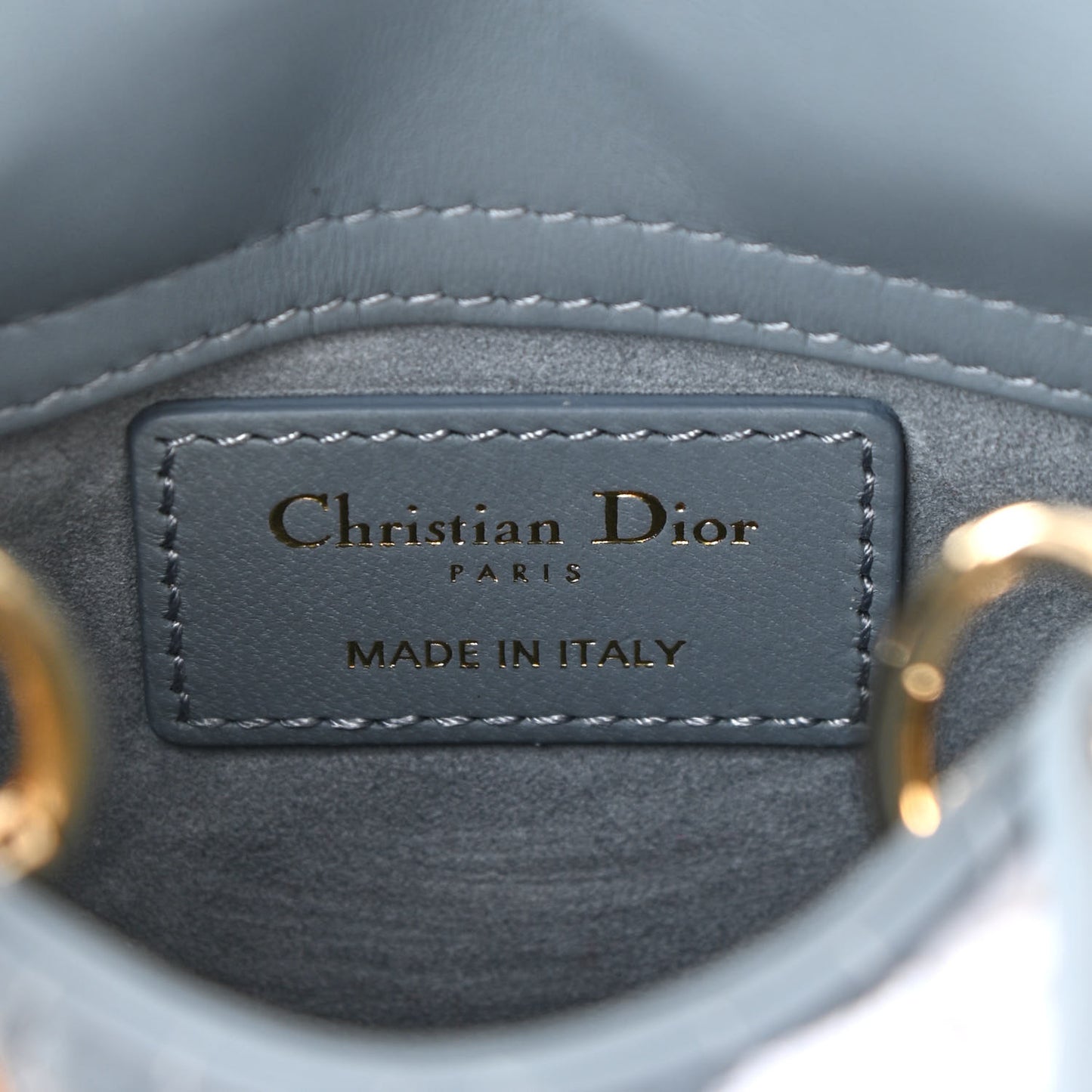 Lambskin Cannage Micro Lady Dior Cloud Blue