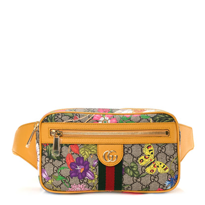 Gucci GG Supreme Monogram Flora Medium Ophidia Belt Bag Beige Multicolor Crop 1 of 10