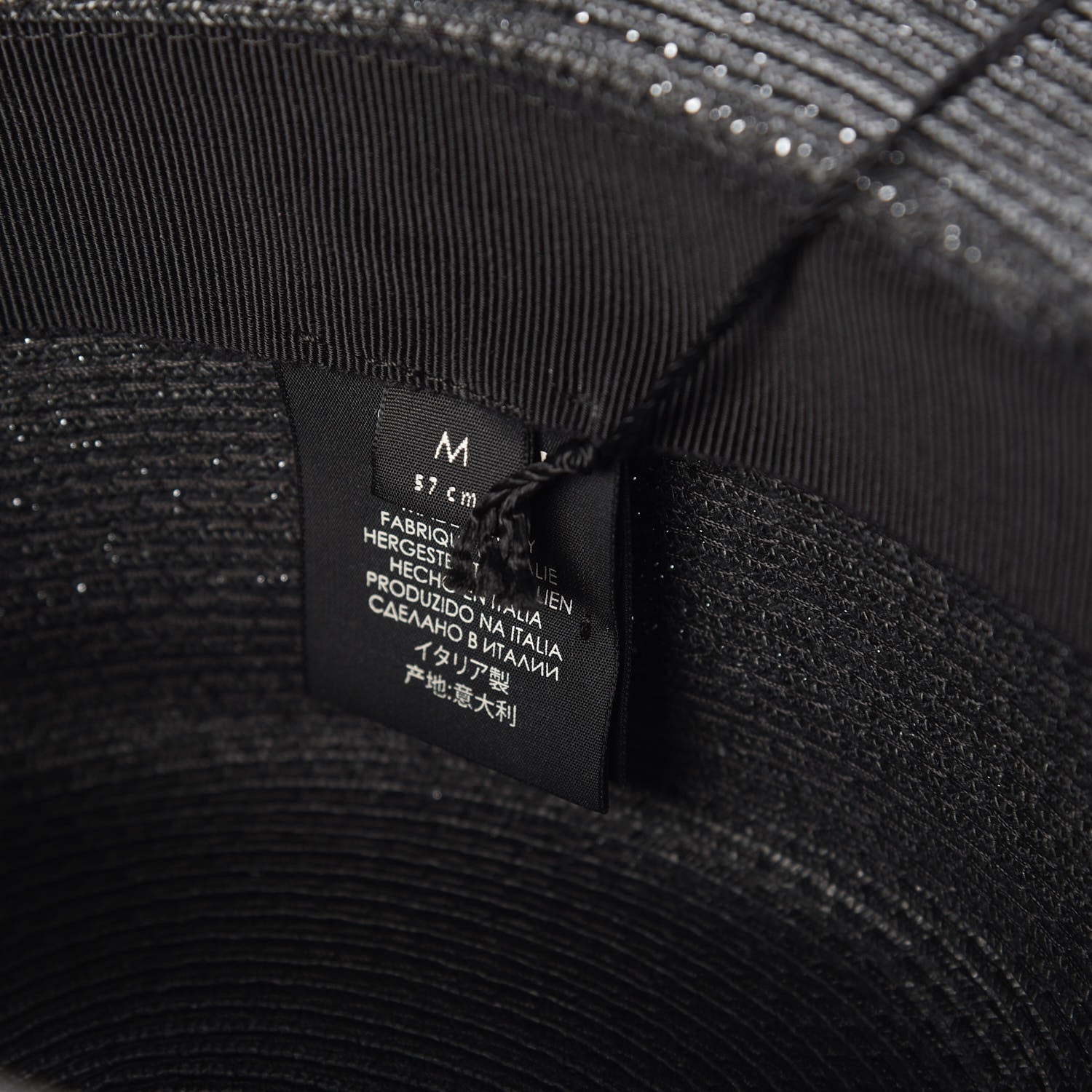 Gucci Raffia Double G Hat M Black 6 of 6