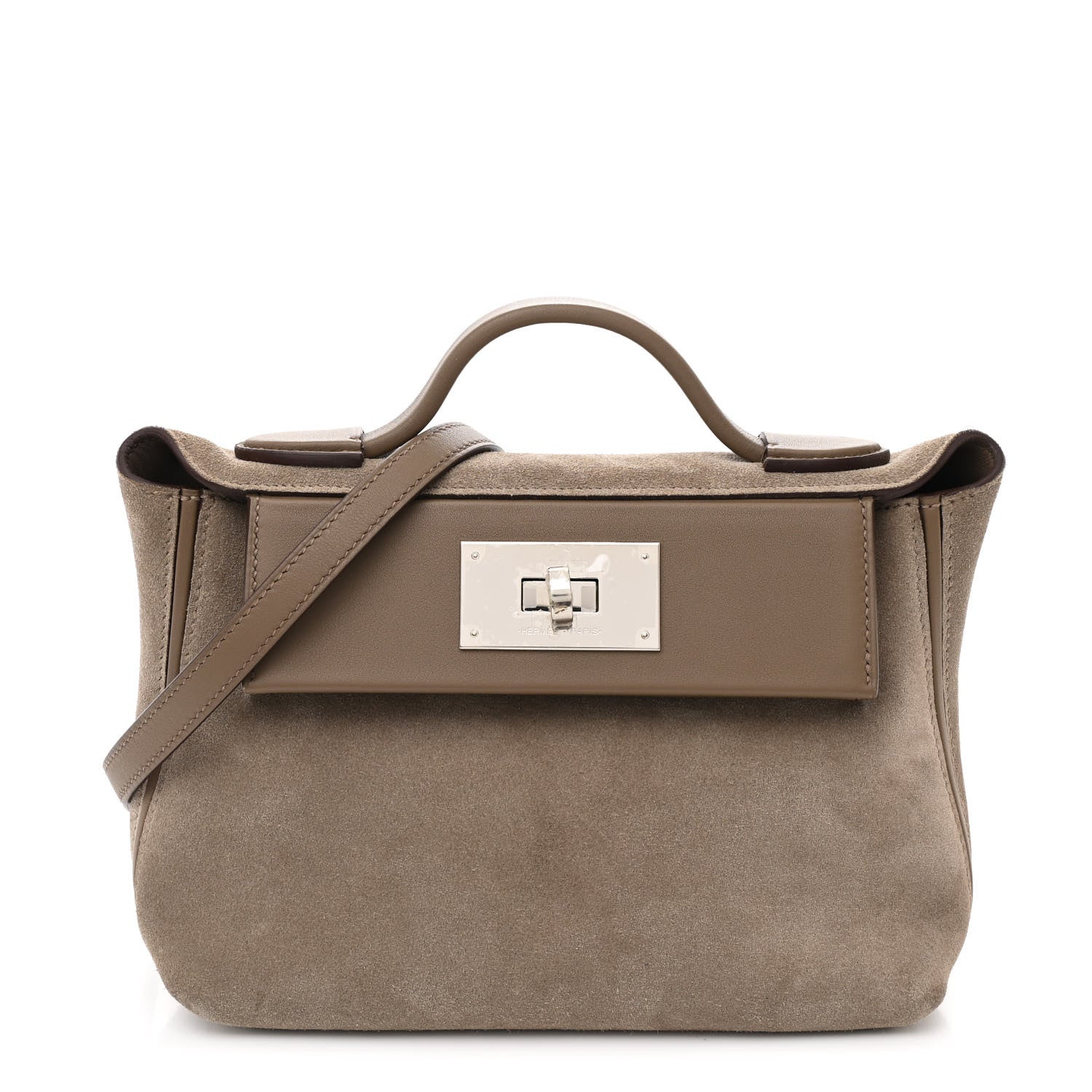 Hermes Veau Doblis Swift Grizzly 24/24 21 Gris Caillou Etoupe 1 of 11
