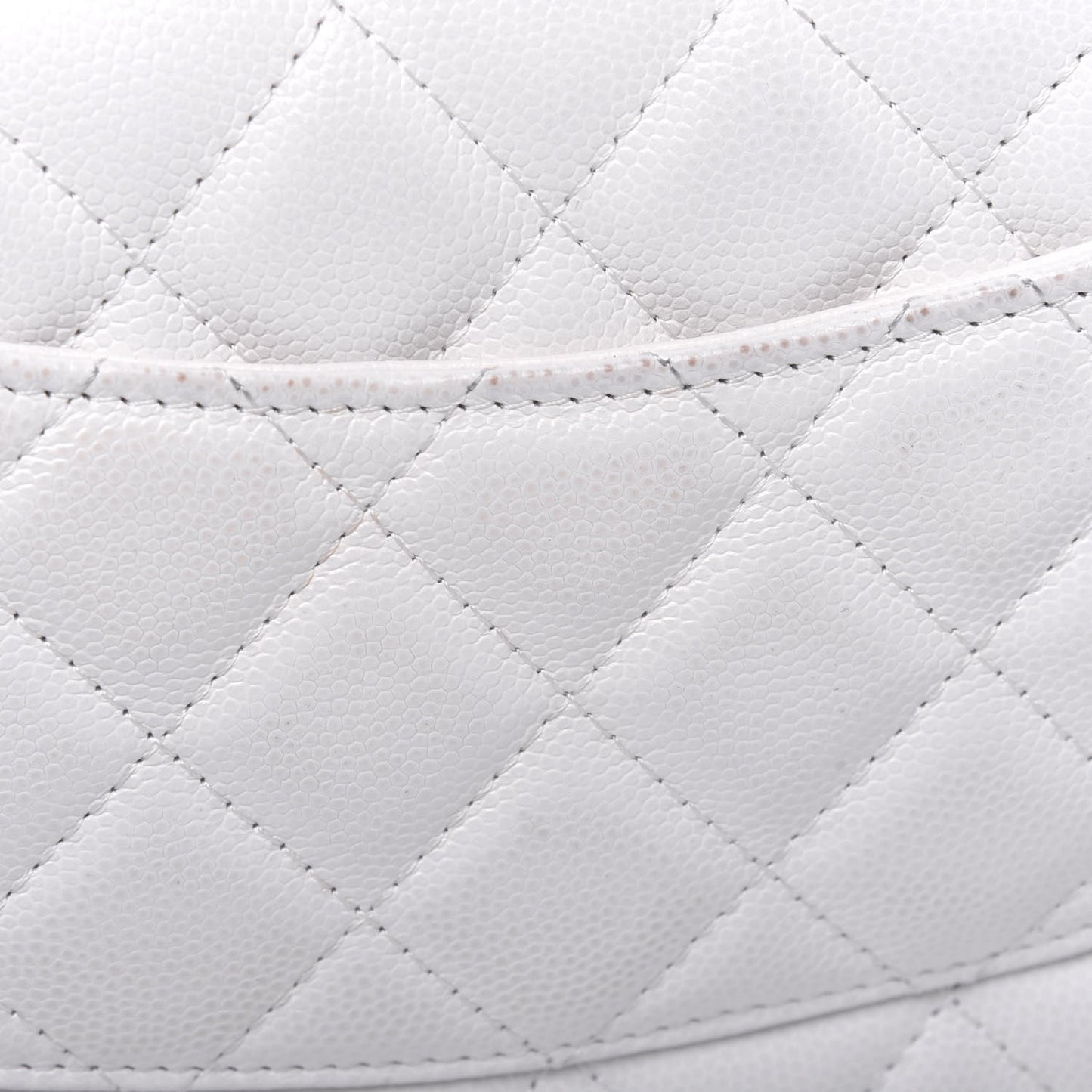 Caviar Quilted My Everything Wallet On Chain WOC White