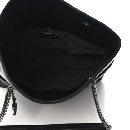 Chanel Lambskin Quilted Small Urban Delight Tote Black Blue 5 of 8