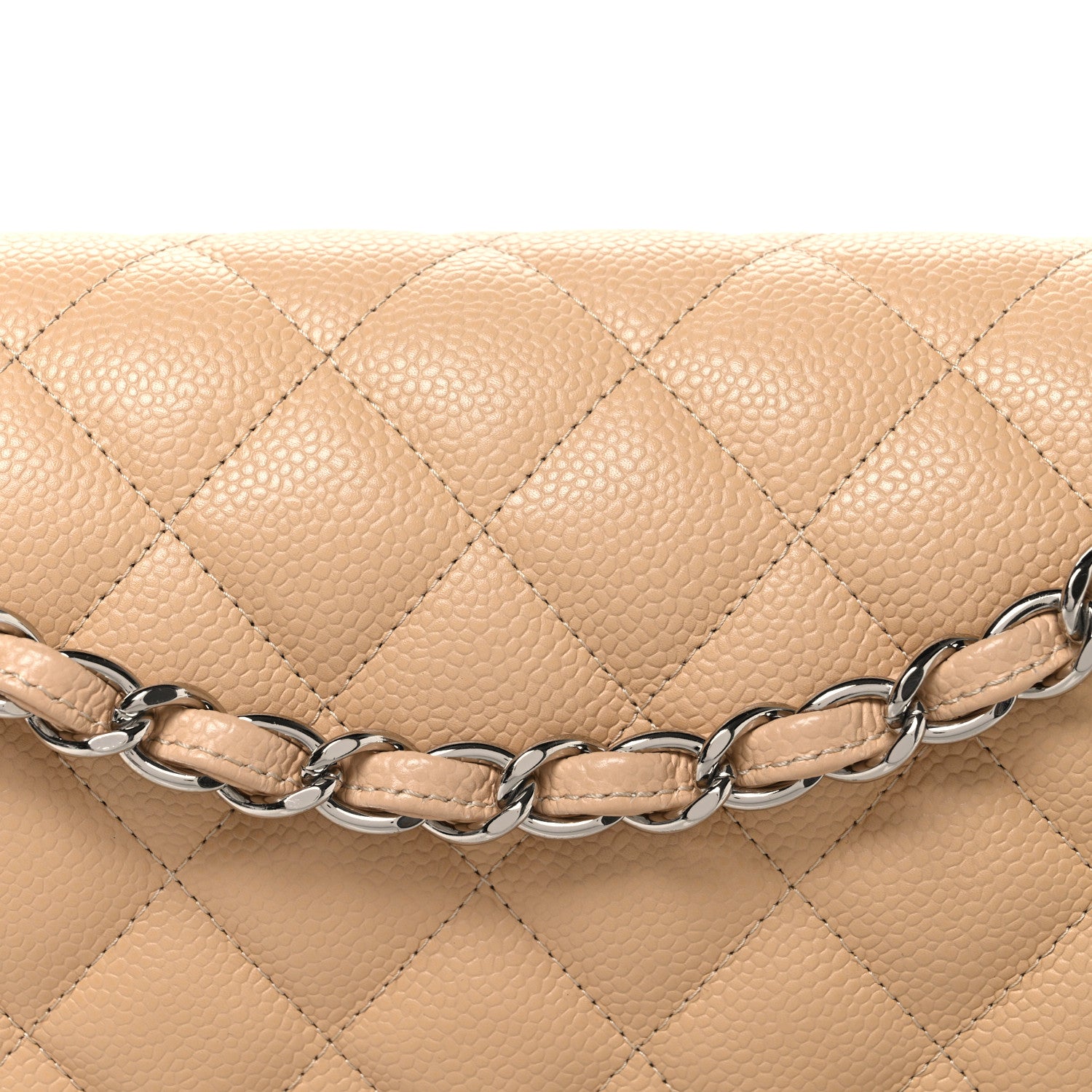 Chanel Caviar Quilted Jumbo Double Flap Beige 7 of 10