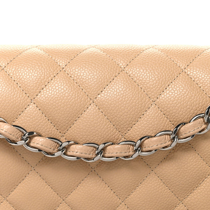 Chanel Caviar Quilted Jumbo Double Flap Beige 7 of 10