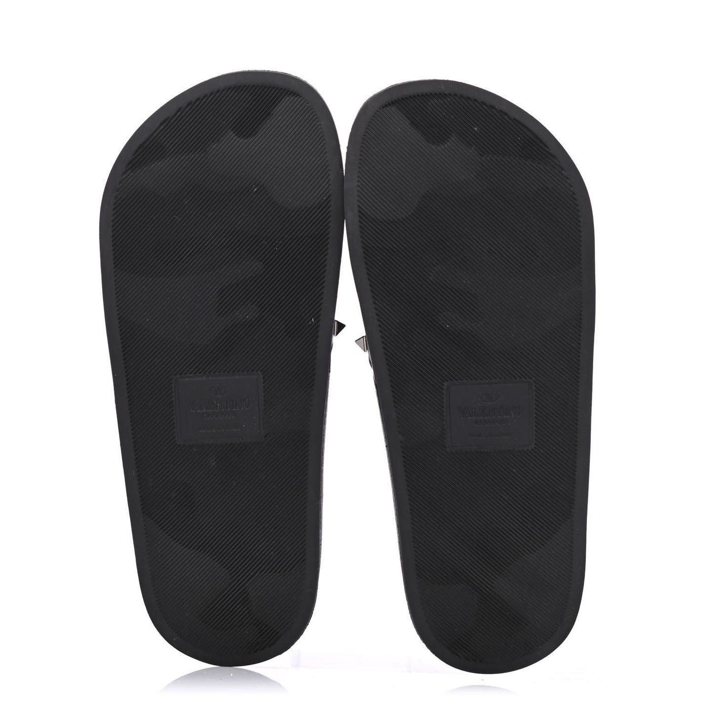 Rubber Rockstud Slide Sandals 38 Black