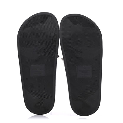 Valentino Garavani Rubber Rockstud Slide Sandals 38 Black 5 of 10