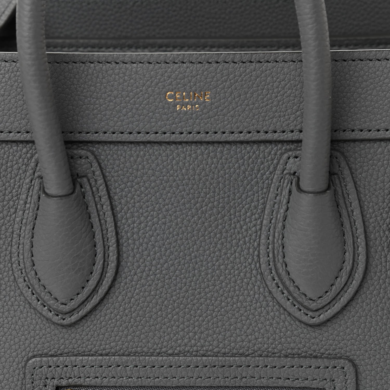 Celine Baby Drummed Calfskin Nano Luggage Kohl 9 of 11