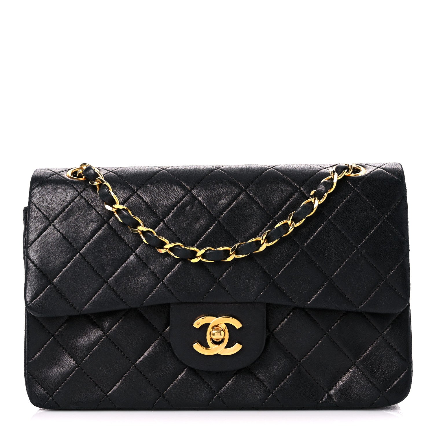 Chanel Lambskin Quilted Small Double Flap Black 1 of 19