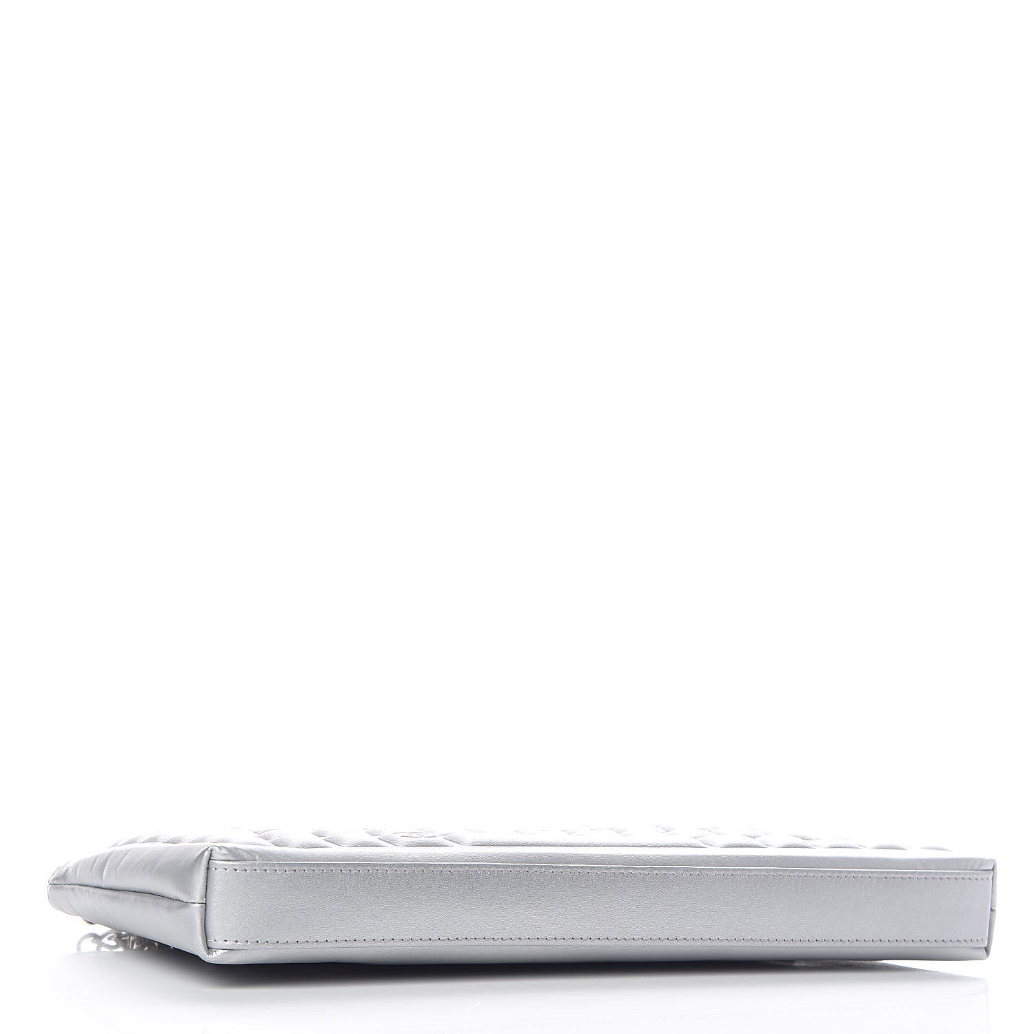 Chanel Metallic Calfskin Keyboard Pouch Silver 4 of 11