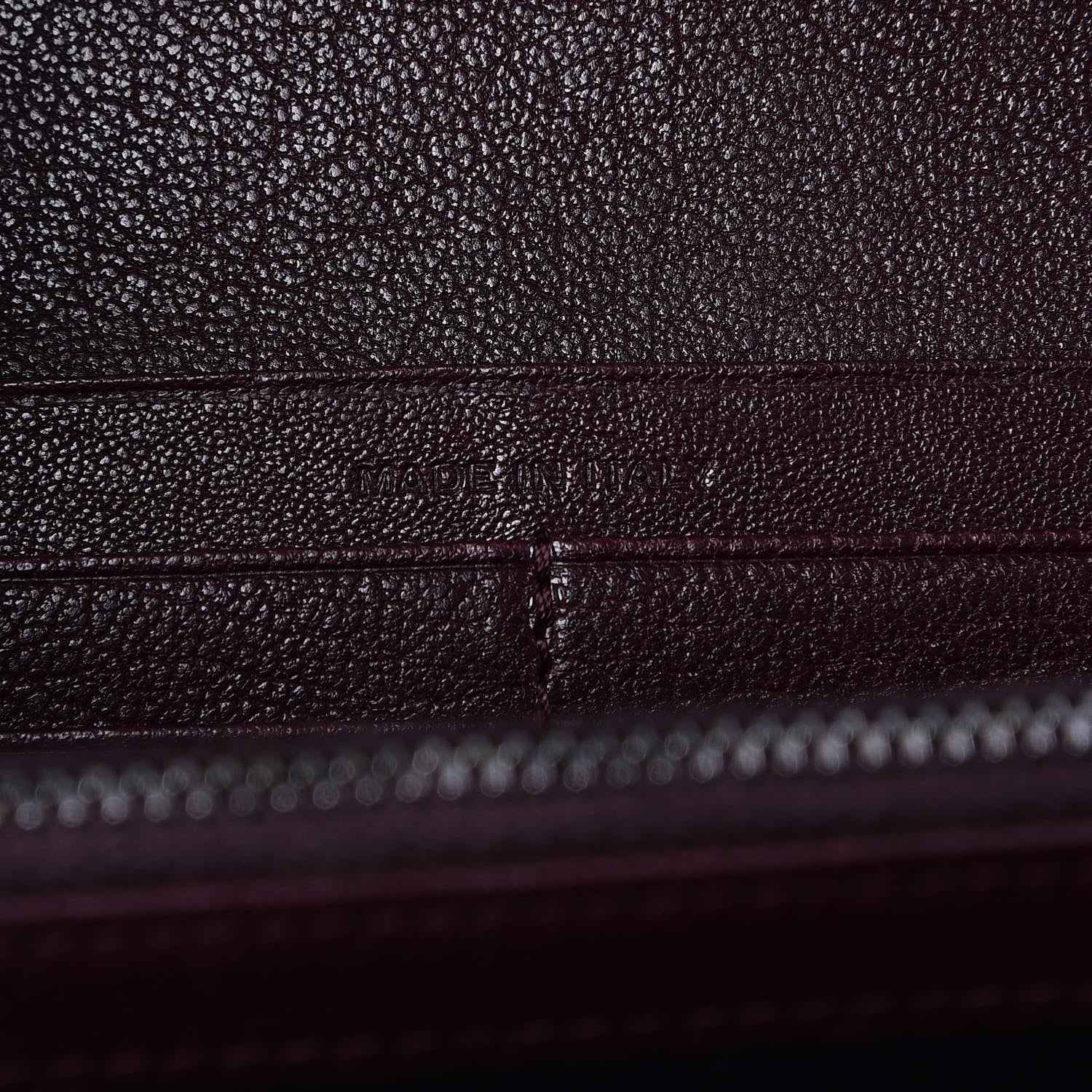 Saint Laurent Lambskin Mixed Matelasse Quilted Large Monogram Envelope Wallet Bordeaux 7 of 9