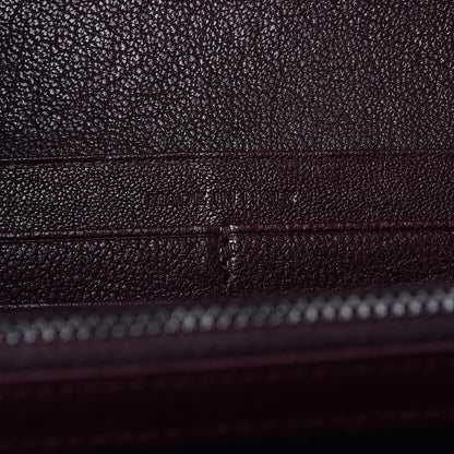 Saint Laurent Lambskin Mixed Matelasse Quilted Large Monogram Envelope Wallet Bordeaux 7 of 9
