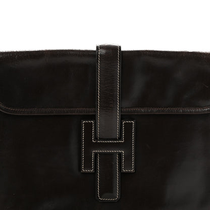 Hermes Box Jige GM Clutch Chocolate 8 of 14