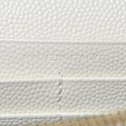 Saint Laurent Grain De Poudre Matelasse Chevron Monogram Chain Wallet Porcellana 6 of 8