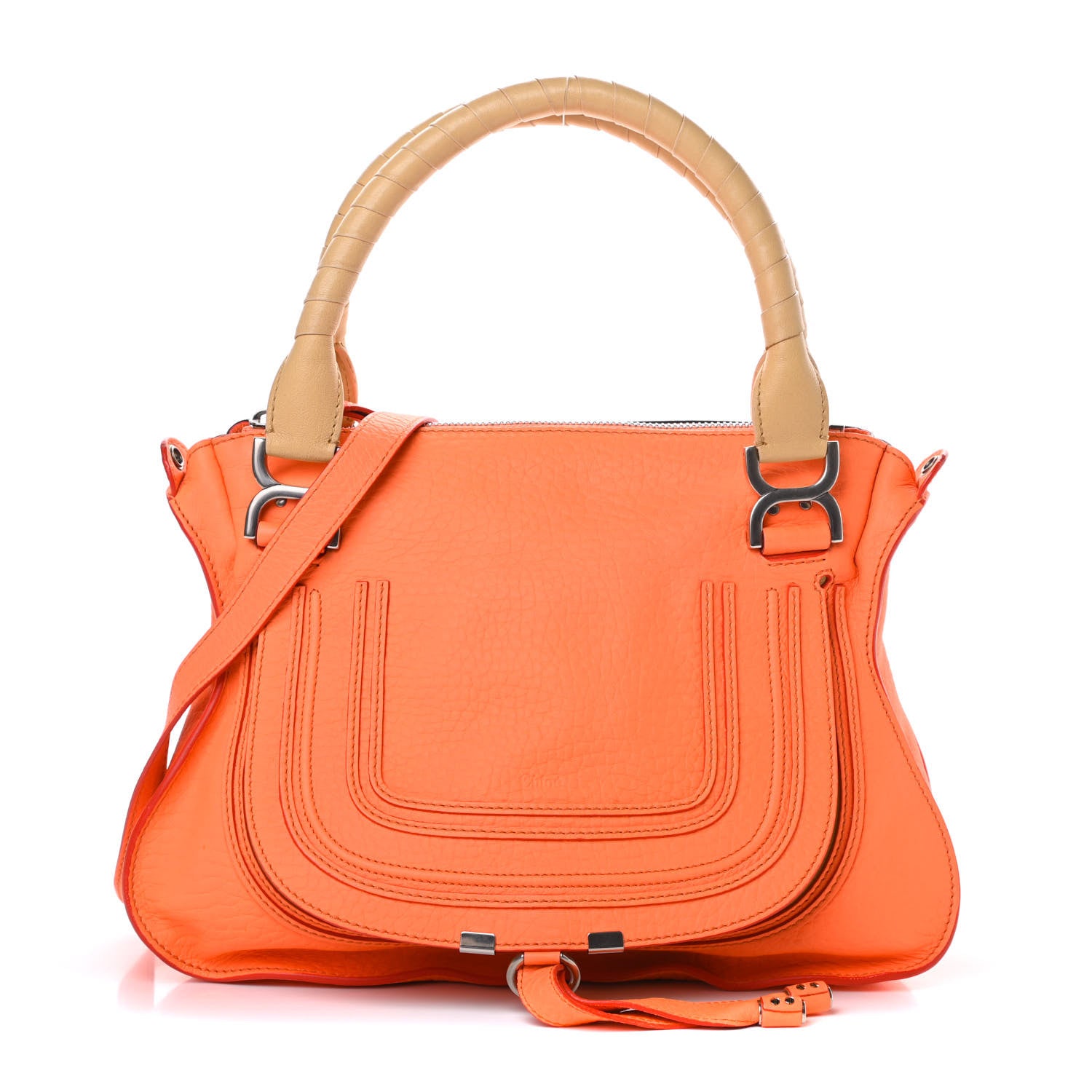 Chloe Calfskin Medium Marcie Satchel Orange Fizz 1 of 18