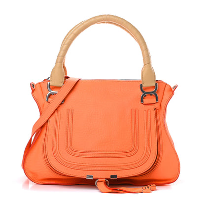 Chloe Calfskin Medium Marcie Satchel Orange Fizz 1 of 18