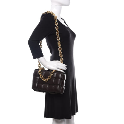 Bottega Veneta Lambskin Maxi Intreccio Padded Chain Cassette Crossbody Bag Black 2 of 9