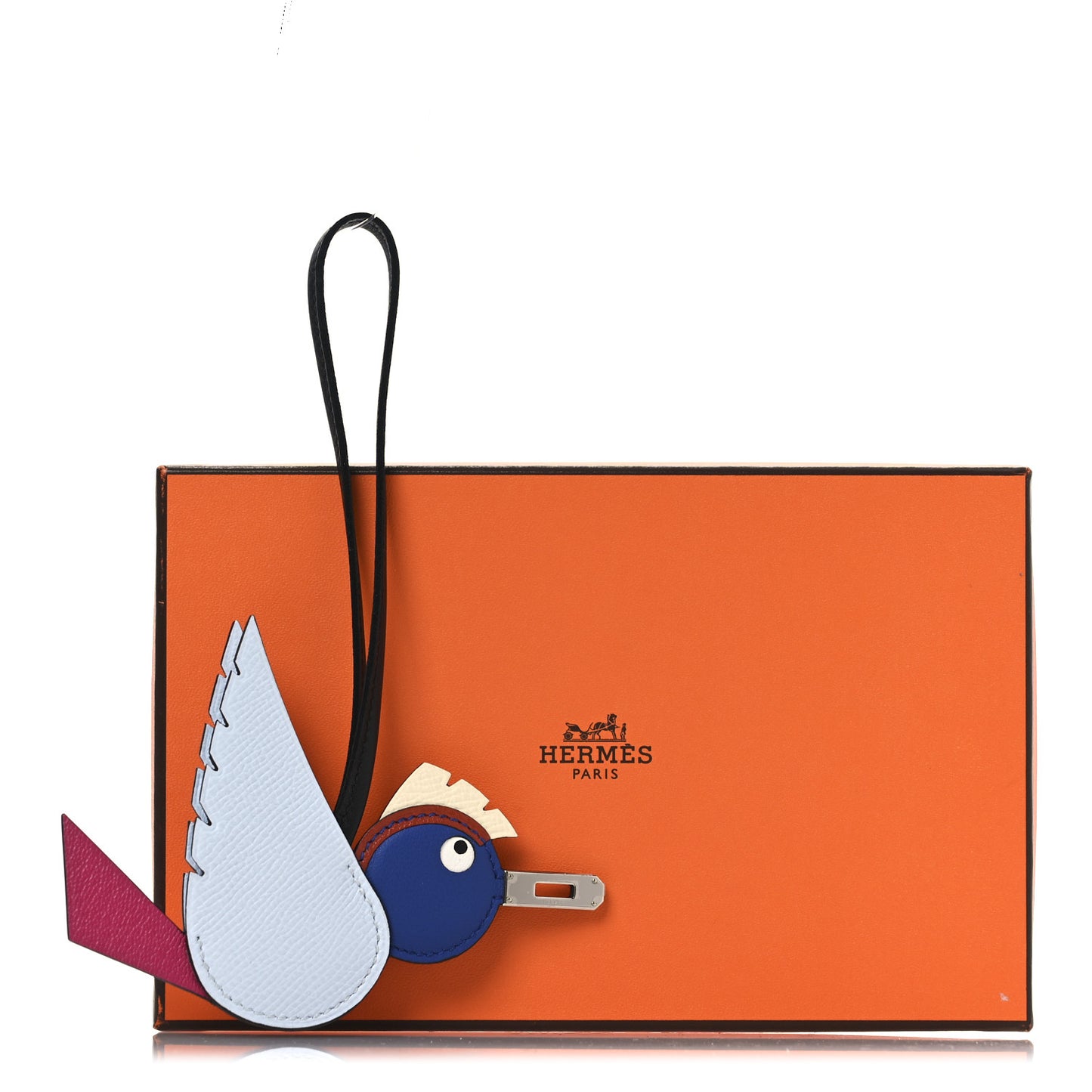 Epsom Swift Chevre Mysore Birdy Bag Charm Bleu Brume Rose Mexico Bleu Royal Cuivre Nata Black