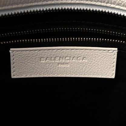 Balenciaga Calfskin Medium Logo North South Shopping Tote White 6 of 10
