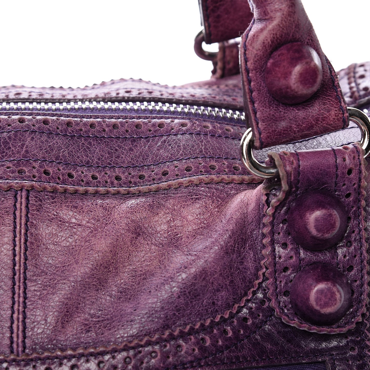 Agneau Giant Brogues Hardware Work Raisin